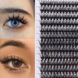 Individuella lösögonfransar syntetfiber svart 10-16 mm 40-pack