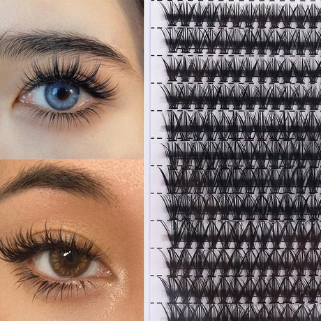 Individuella lösögonfransar syntetfiber svart 10-16 mm 40-pack