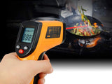 Infraröd termometer pyrometer -50 till 380°C med laser orange