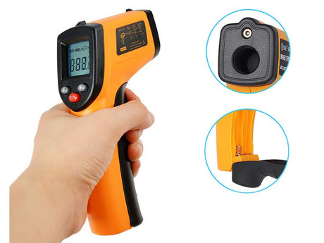 Infraröd termometer pyrometer -50 till 380°C med laser orange