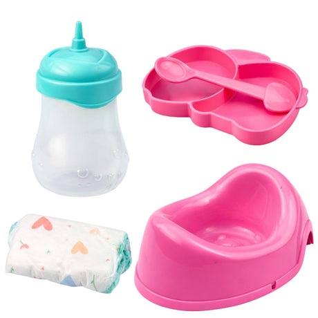Interaktiv babydocka 35 cm med kissfunktion, potta, napp och flaska