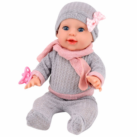 Interaktiv babydocka 35 cm med kissfunktion, potta, napp och flaska