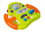 Interaktiv flygsimulator leksak med ratt för barn, grön/orange