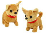 Interaktiv leksakshund 16 cm beige, skäller och rör sig, 3+ (AA)