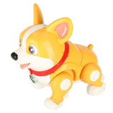 Interaktiv leksakshund Corgi som går med ljus och musik 3+ 20 cm