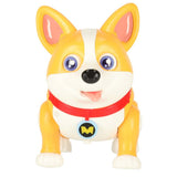 Interaktiv leksakshund Corgi som går med ljus och musik 3+ 20 cm