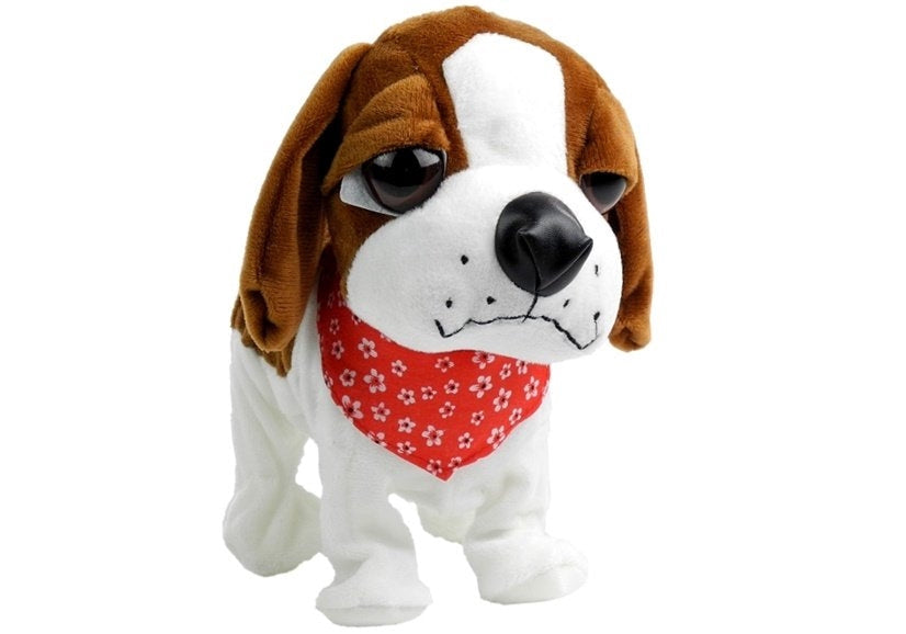 Interaktiv leksakshund med koppel, dansar och sjunger, 22 cm, 3+