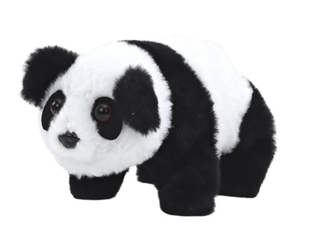 Interaktiv plyschpanda 18 cm med transportväska, batteridriven (2xAA)