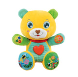 Interaktiv pratande teddybjörn med ljus och knappar, 6+ mån