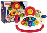 Interaktivt babystyrhjul med piano, djurljud och spegel, 41 cm