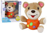 Interaktiv teddybjörn 23 cm med ljud, melodier och engelska ramsor