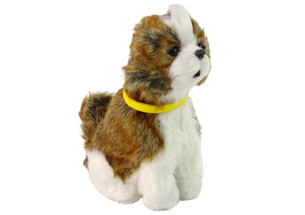 Interaktivt mjukisdjur hund Shih Tzu 19 cm, skäller och rör sig