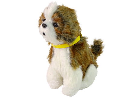 Interaktivt mjukisdjur hund Shih Tzu 19 cm, skäller och rör sig