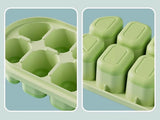 Isbitsform med lock 12 fack plast/silikon 19x8x3,5 cm