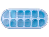 Isbitsform med lock 12 fack plast/silikon 19x8x3,5 cm
