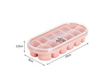 Isbitsform med lock 12 fack plast/silikon 19x8x3,5 cm
