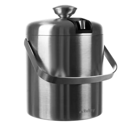Iskylare i rostfritt stål 1,3 l med lock, tång, sil och barsked