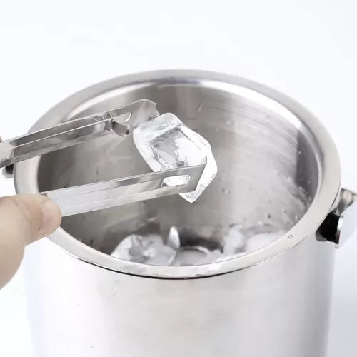 Iskylare i rostfritt stål 1,3 l med lock, tång, sil och barsked