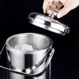 Iskylare i rostfritt stål 1,3 l med lock, tång, sil och barsked