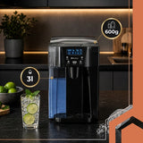 Ismaskin 3L 12 kg/24h kompressor LCD svart 220-240V