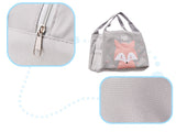 Isolerad lunchväska för snacks i polyester, rävmotiv 21,5x14,5x15,5 cm