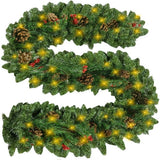 Julgransgirlang 270 cm med 50 LED varmvitt, batteridriven