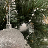 Julgransgirlang med pärlor 5 m pärlvit