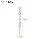 Julgranshängande istappar i akryl 13 cm 12-pack transparenta