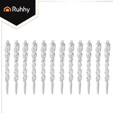 Julgranshängande istappar i akryl 13 cm 12-pack transparenta