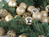 Julgranskulor plast guld 100-pack med stjärna 30-60 mm