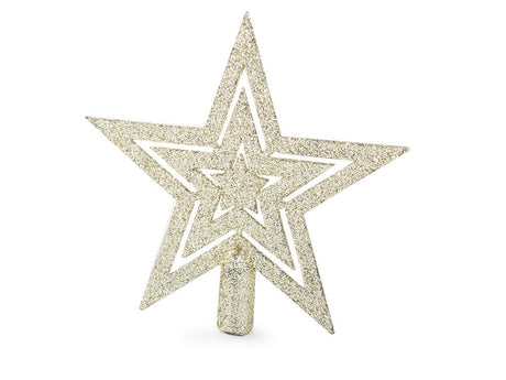Julgranskulor plast guld 100-pack med stjärna 30-60 mm