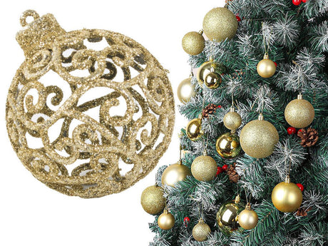 Julgranskulor plast guld 100-pack med stjärna 30-60 mm