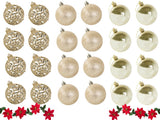 Julgranskulor plast guld 100-pack med stjärna 30-60 mm