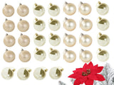 Julgranskulor plast guld 100-pack med stjärna 30-60 mm