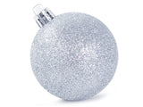 Julgranskulor plast silver 100-pack med Bethlehemstjärna 30-60 mm