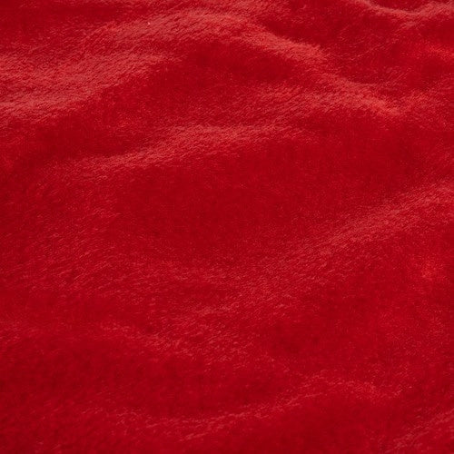 Julgransmatta plysch 90 cm röd/vit/guld i polyester