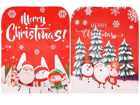 Julstolsöverdrag polyester 58x48 cm 1-pack mönster slumpmässigt