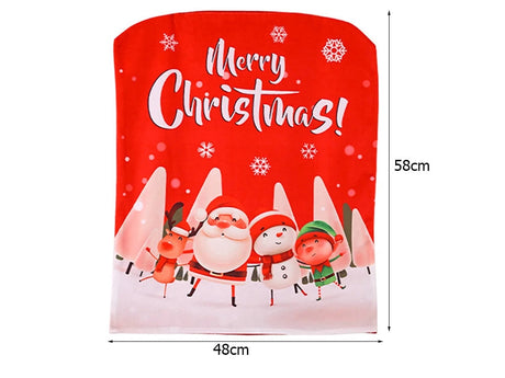 Julstolsöverdrag polyester 58x48 cm 1-pack mönster slumpmässigt