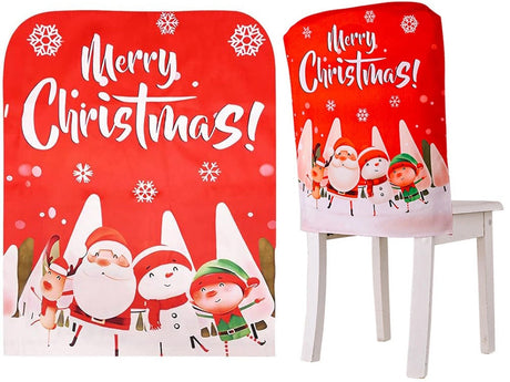 Julstolsöverdrag polyester 58x48 cm 1-pack mönster slumpmässigt