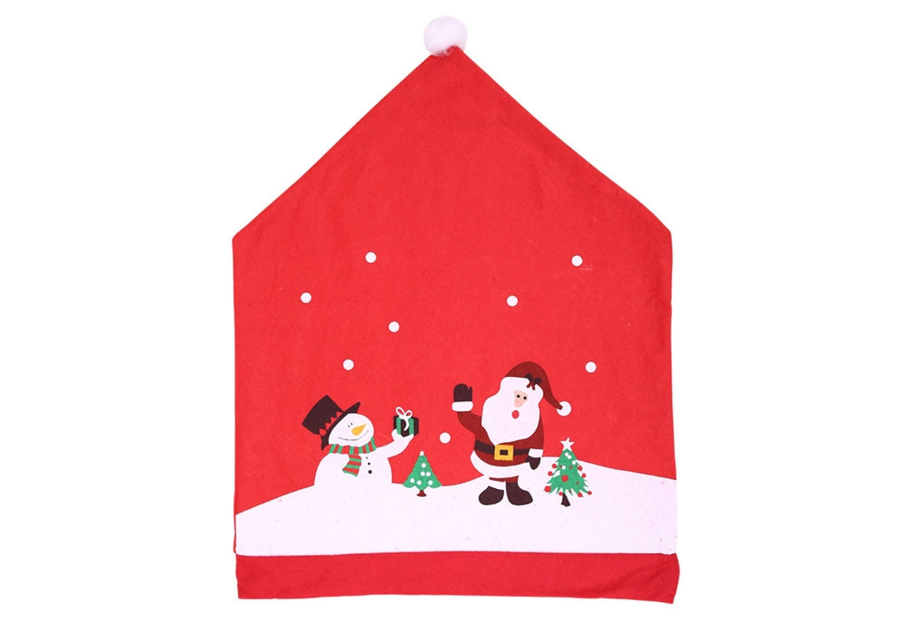 Julstolsöverdrag tomtedräkt röd nonwoven 60x48 cm för standardstol