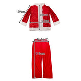 Jultomtedräkt herr 13-delars set velour med skägg peruk säck