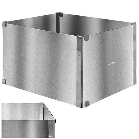 Justerbar bakform utan botten rostfritt stål 15 cm 20-38x24-45 cm