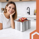 Justerbar bakform utan botten rostfritt stål 15 cm 20-38x24-45 cm