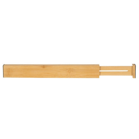 Justerbar lådorganisatör i bambu 4-pack teleskopiska avdelare 42-56 cm