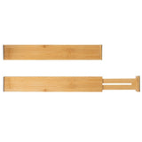 Justerbar lådorganisatör i bambu 4-pack teleskopiska avdelare 42-56 cm