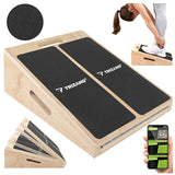 Justerbar slant board för vadstretch i trä 15-35° halkfri 150 kg