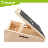 Justerbar slant board för vadstretch i trä 15-35° halkfri 150 kg