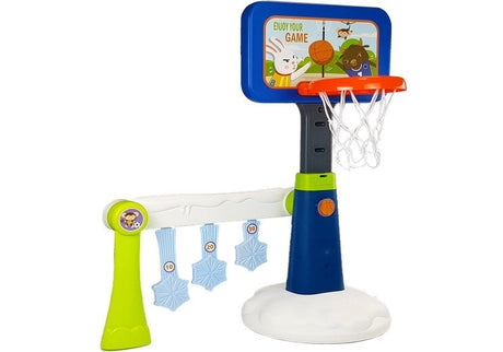 Justerbart basketbollset för barn 99–125 cm med boll, pump och poängarm