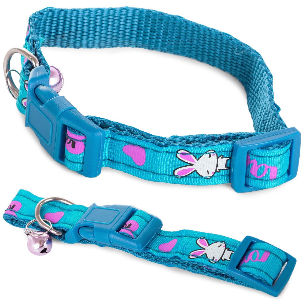 Justerbart hund- och katthalsband med bjällra 23,5–36 cm mixfärg