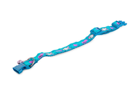 Justerbart hund- och katthalsband med bjällra 23,5–36 cm mixfärg